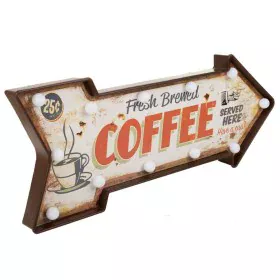 Plaque Murale Alexandra House Living Coffee Blanc Fer 27 x 5 x 65 cm Illumination de Alexandra House Living, Plaques pleines ...