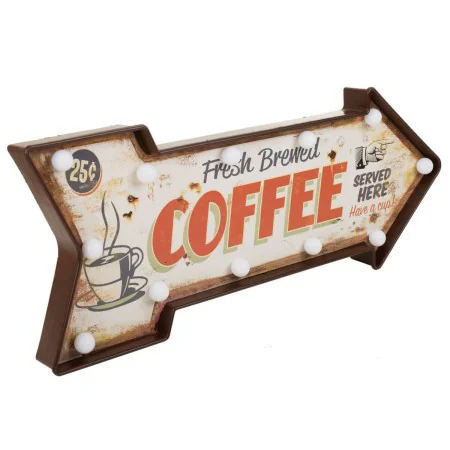 Placa de Pared Alexandra House Living Coffee Blanco Hierro 27 x 5 x 65 cm Iluminación de Alexandra House Living, Placas de pa...