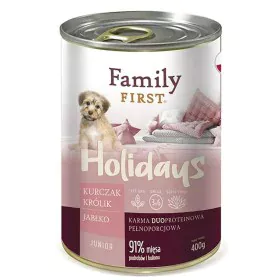 Comida húmida Family First FF-19080 Maçã Frango Coelho 400 g de Family First, Húmida - Ref: S9110241, Preço: 4,45 €, Desconto: %