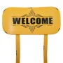 Stool Alexandra House Living Yellow Iron 40 x 100 x 46 cm by Alexandra House Living, Sofas and chairs - Ref: D1631648, Price:...