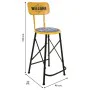 Stool Alexandra House Living Yellow Iron 40 x 100 x 46 cm by Alexandra House Living, Sofas and chairs - Ref: D1631648, Price:...