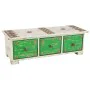 Caja-Joyero Alexandra House Living Blanco Verde Latón Madera MDF 15 x 10 x 36 cm 3 cajones de Alexandra House Living, Cajas -...