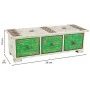 Caja-Joyero Alexandra House Living Blanco Verde Latón Madera MDF 15 x 10 x 36 cm 3 cajones de Alexandra House Living, Cajas -...