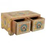 Caja-Joyero Alexandra House Living Multicolor Natural Madera de mango Madera MDF 14 x 10 x 23 cm 2 cajones de Alexandra House...