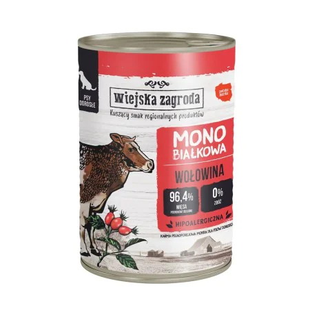 Alimentation humide WIEJSKA ZAGRODA Monoprotein Beef Viande de bœuf 400 g de WIEJSKA ZAGRODA, Humide - Réf : S91103455, Prix ...