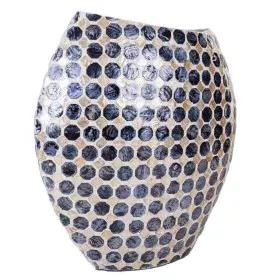 Vase Alexandra House Living Gris Crème Papier Nacre noire Capiz 14 x 35 x 33 cm de Alexandra House Living, Vases - Réf : D163...