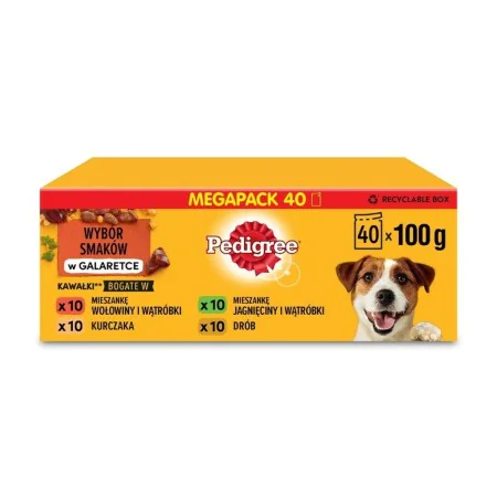 Comida húmeda Pedigree         Pollo Ternera Cordero Hígado Carne de vacuno Aves 40 x 100 g de Pedigree, Húmeda - Ref: S91109...