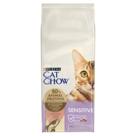 Katzenfutter Purina Chow Adult Sensitive Erwachsener Lachsfarben 15 kg von Purina, Trocken - Ref: S9110948, Preis: 69,45 €, R...