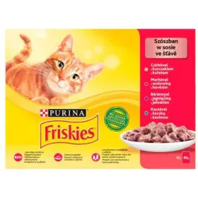 Aliments pour chat Purina Friskies Mix Poulet Veau Agneau Canard 12 x 85 g de Purina, Humide - Réf : S9110961, Prix : 7,49 €,...