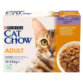 Cat food Purina Cat Chow Adult 1+ Lamb 10 x 85 g by Purina, Wet - Ref: S9110996, Price: 9,41 €, Discount: %