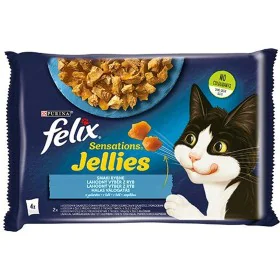 Cat food Purina Felix Sensations Salmon Cod 4 x 85 g by Purina, Wet - Ref: S9111004, Price: 4,16 €, Discount: %