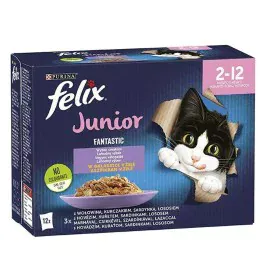 Comida para gato Purina         Pollo Salmón Ternera 12 x 85 g de Purina, Húmeda - Ref: S9111008, Precio: 9,45 €, Descuento: %