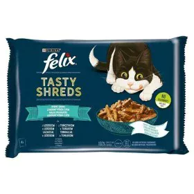 Comida para gato Purina Tasty Shreds Salmón Atún 4 x 80 g de Purina, Húmeda - Ref: S9111016, Precio: 5,45 €, Descuento: %