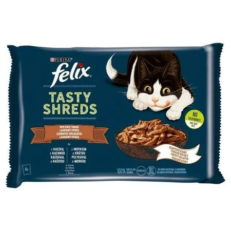 Comida para gato Purina Tasty Shreds Pavo Pato 4 x 80 g de Purina, Húmeda - Ref: S9111017, Precio: 5,37 €, Descuento: %