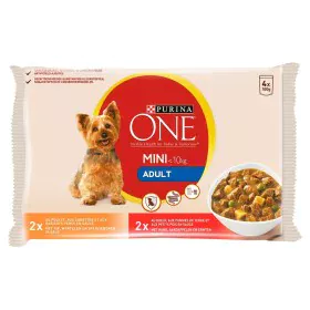 Alimentation humide Purina One Poulet Veau 4 x 100 g de Purina, Humide - Réf : S9111027, Prix : 5,94 €, Remise : %