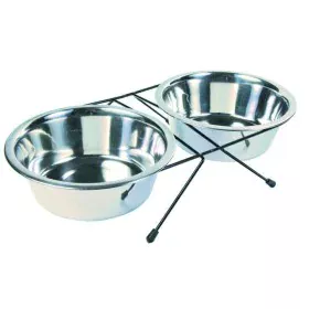 Dog Feeder Trixie Double Stainless steel 1,8 L by Trixie, Bowls - Ref: S9111611, Price: 11,85 €, Discount: %