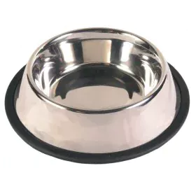 Pet feeding dish Trixie 24855 Bowl Black Monochrome Stainless steel 2,8 L by Trixie, Bowls - Ref: S9111624, Price: 9,40 €, Di...