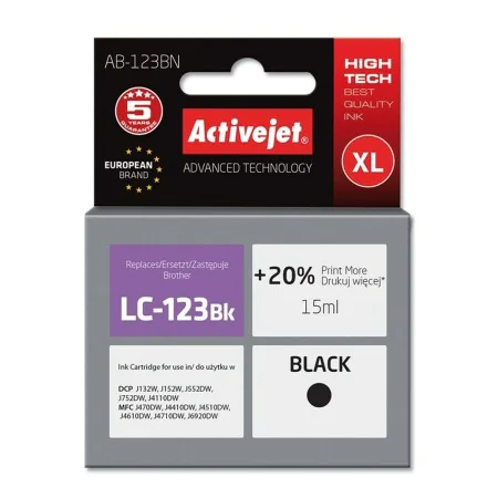 Cartouche d'encre originale Activejet AB-123BN Noir de Activejet, Toners et encre pour imprimante - Réf : S9112387, Prix : 8,...