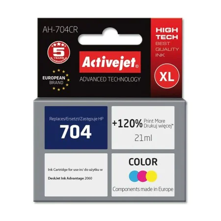 Cartuccia ad Inchiostro Originale Activejet AH-704BR Giallo Ciano/Magenta/Giallo di Activejet, Toner e inchiostro per stampan...