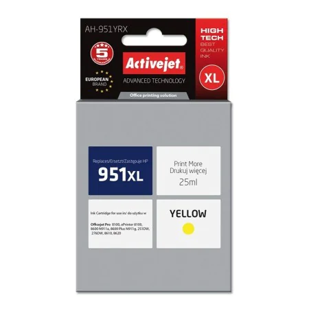 Tinteiro de Tinta Original Activejet AH-951YRX Amarelo de Activejet, Toners e tinta de impressora - Ref: S9112618, Preço: 12,...