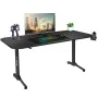 Mesa de Escritório Gaming Huzaro HZ-Hero 4.7 Preto Madeira MDF 160 x 75 cm de Huzaro, Secretárias e mesas para computador - R...