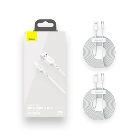 USB A to USB C Cable Baseus TZCATZJ-02 White 1,5 m (2 Units) by Baseus, USB Cables - Ref: S9115157, Price: 6,85 €, Discount: %