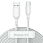 USB A to USB C Cable Baseus TZCATZJ-02 White 1,5 m (2 Units) by Baseus, USB Cables - Ref: S9115157, Price: 7,21 €, Discount: %