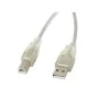 Câble USB A vers USB B Lanberg CA-USBA-12CC-0018-TR 1,8 m 480 Mbit/s Blanc Transparent 1,8 m de Lanberg, Câbles USB - Réf : S...