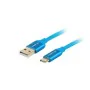 Cavo USB A con USB-C Lanberg CA-USBO-22CU-0010-BL Azzurro 1 m Quick Charge 3.0 (1 Unità) di Lanberg, Cavi USB - Rif: S9115389...