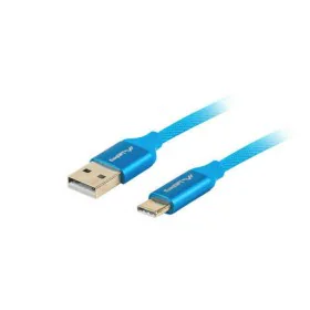 Cavo USB A con USB-C Lanberg CA-USBO-22CU-0010-BL Azzurro 1 m Quick Charge 3.0 (1 Unità) di Lanberg, Cavi USB - Rif: S9115389...