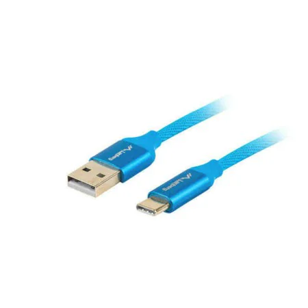 Cavo USB A con USB-C Lanberg CA-USBO-22CU-0010-BL Azzurro 1 m Quick Charge 3.0 (1 Unità) di Lanberg, Cavi USB - Rif: S9115389...