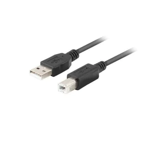 USB A to USB B Cable Lanberg CA-USBA-15CU-0010-BK Black 1 m by Lanberg, USB Cables - Ref: S9115402, Price: 2,76 €, Discount: %