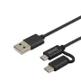 Cabo USB para Micro USB e USB C Savio CL-128 Preto 1 m de Savio, Cabos USB - Ref: S9115492, Preço: 5,82 €, Desconto: %