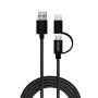 USB Cable to Micro USB and USB C Savio CL-128 Black 1 m by Savio, USB Cables - Ref: S9115492, Price: 5,82 €, Discount: %