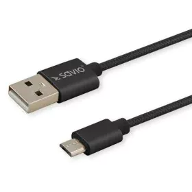 Cabo USB A para USB C Savio CL-129 Preto 2 m de Savio, Cabos USB - Ref: S9115493, Preço: 4,59 €, Desconto: %