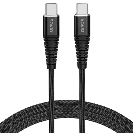 Câble USB C Savio CL-159 Noir 1 m de Savio, Câbles USB - Réf : S9115498, Prix : 7,27 €, Remise : %