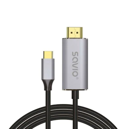 USB C to HDMI Adapter Savio CL-171 Silver 2 m by Savio, USB Cables - Ref: S9115501, Price: 18,22 €, Discount: %