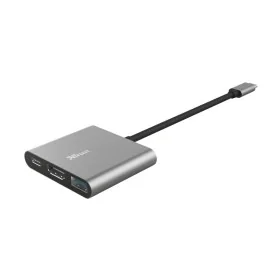 Hub USB Trust Dalyx Schwarz Aluminium (1 Stück) von Trust, Netzwerk-Hubs - Ref: S9115518, Preis: 30,35 €, Rabatt: %