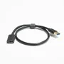 USB Cable Unitek Y-C457GBK Male Plug/Socket Black 1 m by Unitek, USB Cables - Ref: S9115529, Price: 6,20 €, Discount: %