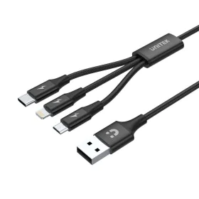 Cabo USB para Micro USB, USB-C e Lightning Unitek C14049BK Preto 1,2 m de Unitek, Cabos USB - Ref: S9115635, Preço: 8,60 €, D...