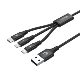 USB Cable to Micro USB, USB-C and Lightning Unitek C14049BK Black 1,2 m by Unitek, USB Cables - Ref: S9115635, Price: 8,52 €,...