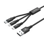 Câble USB vers Micro USB, USB-C et Lightning Unitek C14049BK Noir 1,2 m de Unitek, Câbles USB - Réf : S9115635, Prix : 8,52 €...