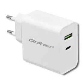 Chargeur mural Qoltec 51718 Blanc 45 W (1 Unité) de Qoltec, Chargeurs - Réf : S9118038, Prix : 17,90 €, Remise : %