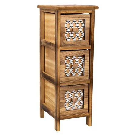 Cassettiera Alexandra House Living Marrone Legno Legno di paulownia 26 x 61 x 22 cm di Alexandra House Living, Comò e cassett...