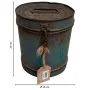 Decorative canister Alexandra House Living Blue Iron Traditional style 24 x 24 x 24 cm by Alexandra House Living, Lidded Stor...