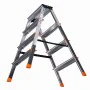 Escalera plegable de 4 peldaños Krause 120403 Plateado Aluminio de Krause, Escaleras plegables - Ref: S9120934, Precio: 76,16...