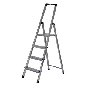 4-step folding ladder Krause 126221 Silver Aluminium by Krause, Folding Steps - Ref: S9120943, Price: 61,42 €, Discount: %