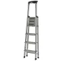 Escalera plegable de 4 peldaños Krause 126320 Negro Plateado Aluminio de Krause, Escaleras plegables - Ref: S9120944, Precio:...