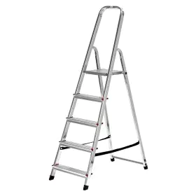 5-step folding ladder Krause 729 Silver Stainless steel Aluminium by Krause, Folding Steps - Ref: S9120947, Price: 65,04 €, D...