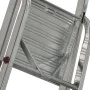 Escalera plegable de 5 peldaños Krause 729 Plateado Acero Inoxidable Aluminio de Krause, Escaleras plegables - Ref: S9120947,...